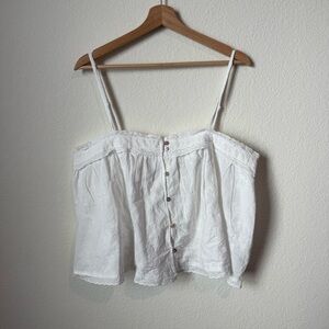 Shabby Chic White Lace Button-Up Top